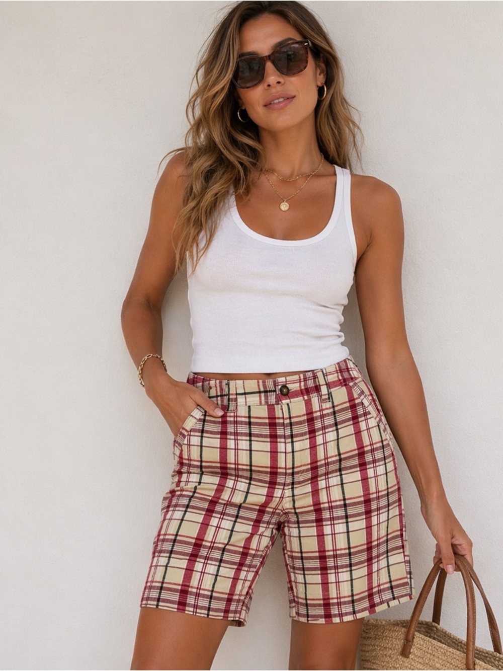 🌟 St. John’s Bay Plaid Shorts – Sz 8 🌟